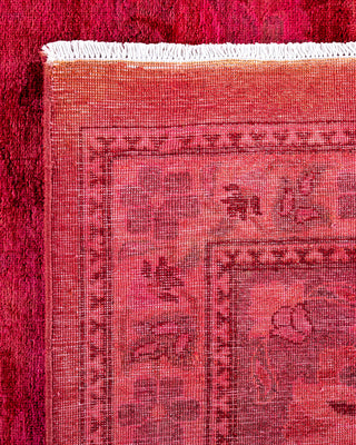 Overdyed Hand-Knotted Red Area Rug 12' 1" x 14' 10"