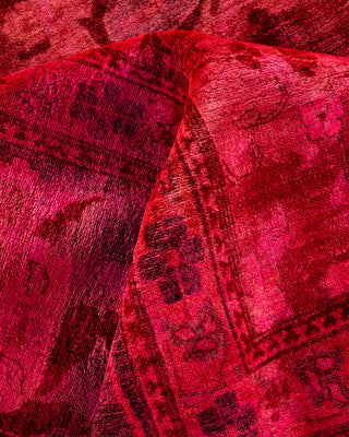 Overdyed Hand-Knotted Red Area Rug 12' 1" x 14' 10"