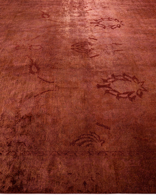 Overdyed Hand-Knotted Red Area Rug 8' 0" x 10' 1"