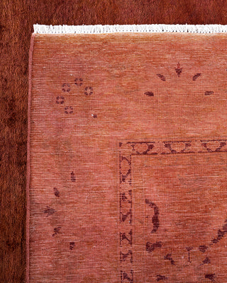 Overdyed Hand-Knotted Red Area Rug 8' 0" x 10' 1"