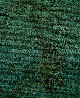 Contemporary Overdyed Wool Hand Knotted Green Area Rug 8' 1" x 10' 4"