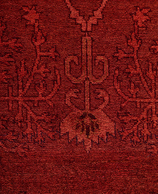 Overdyed One-of-a-Kind Wool Red Area Rug 5' 3" x 7' 10"