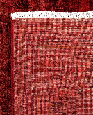 Overdyed One-of-a-Kind Wool Red Area Rug 5' 3" x 7' 10"