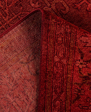 Overdyed One-of-a-Kind Wool Red Area Rug 5' 3" x 7' 10"