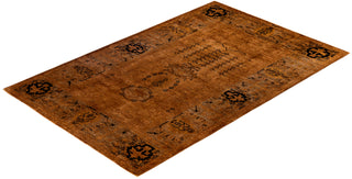 Overdyed One-of-a-Kind Wool Brown Area Rug 5' 2" x 7' 10"