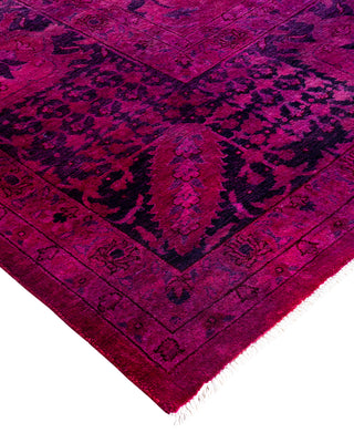 Contemporary Overyed Wool Hand Knotted Purple Area Rug 10' 0" x 13' 10"