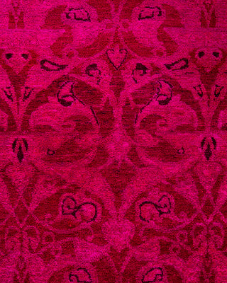 Overdyed Hand-Knotted Pink Area Rug 4' 2" x 6' 0"
