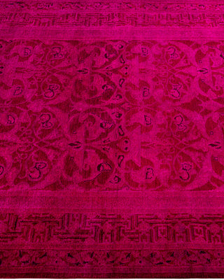 Overdyed Hand-Knotted Pink Area Rug 4' 2" x 6' 0"