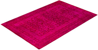 Overdyed Hand-Knotted Pink Area Rug 4' 2" x 6' 0"