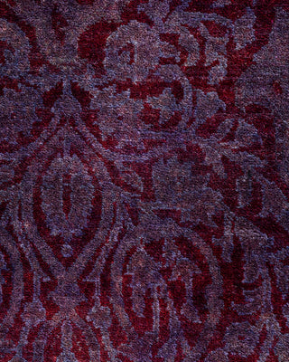Contemporary Hand-Knotted Overdyed Red Area Rug 4' 3" x 6' 5"