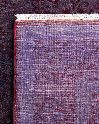 Contemporary Hand-Knotted Overdyed Red Area Rug 4' 3" x 6' 5"