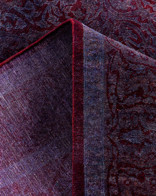 Contemporary Hand-Knotted Overdyed Red Area Rug 4' 3" x 6' 5"