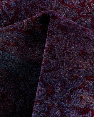Contemporary Hand-Knotted Overdyed Red Area Rug 4' 3" x 6' 5"