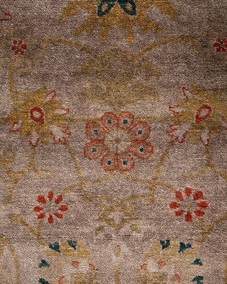 Contemporary Hand Knotted Overdyed Brown Area Rug 4' 4" x 6' 4"