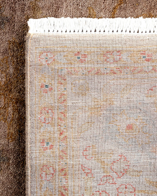 Contemporary Hand Knotted Overdyed Brown Area Rug 4' 4" x 6' 4"
