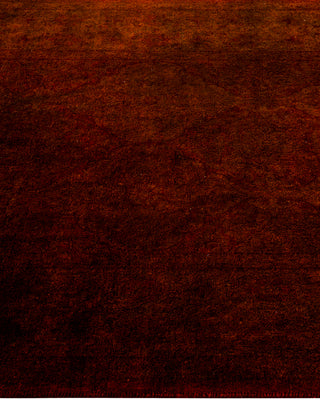 Contemporary Hand-Knotted Overdyed Brown Area Rug 3' 2" x 5' 8"