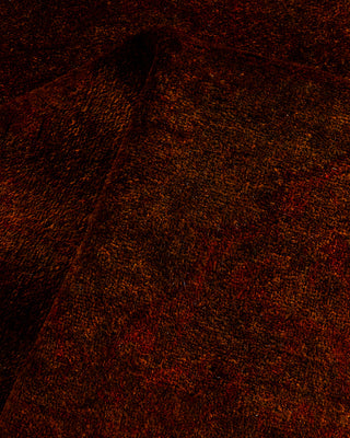 Contemporary Hand-Knotted Overdyed Brown Area Rug 3' 2" x 5' 8"