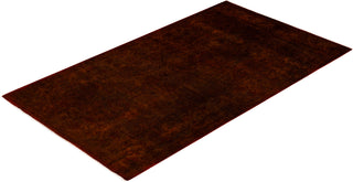 Modern Overdyed Hand Knotted Wool Brown Area Rug 3' 2" x 5' 8"