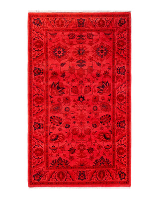 Modern Fine Vibrance Pink Area Rug 3' 4" x 5' 6"