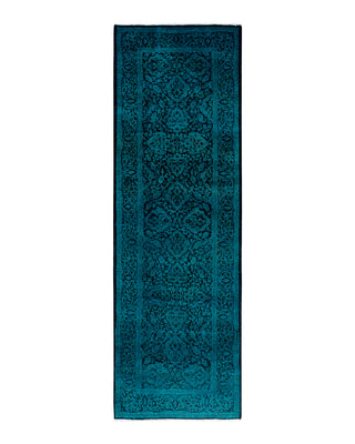 Fine Vibrance, One-of-a-Kind Hand-Knotted Runner Rug  - Black, 2' 5" x 7' 8"