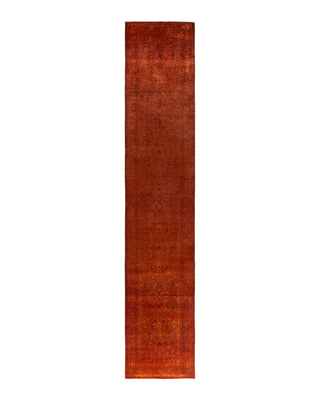 Fine Vibrance, One-of-a-Kind Hand-Knotted Runner Rug  - Orange, 2' 7" x 13' 9"