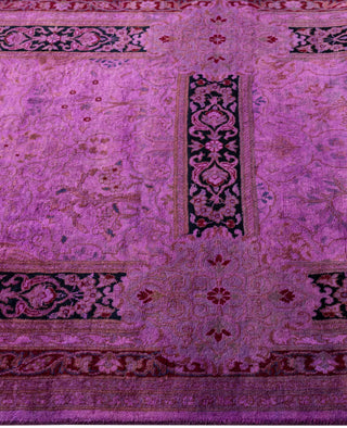 Overdyed Hand-Knotted Wool Modern-Contemporary Purple Runner 3' 0" x 9' 1"