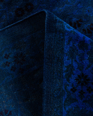 Fine Vibrance, One-of-a-Kind Hand-Knotted Runner Rug  - Navy, 3' 1" x 15' 1"
