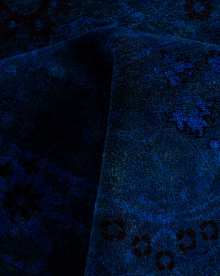 Fine Vibrance, One-of-a-Kind Hand-Knotted Runner Rug  - Navy, 3' 1" x 15' 1"