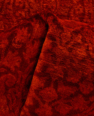 Contemporary Overdyed Wool Hand Knotted Orange Runner 3' 0" x 7' 6"