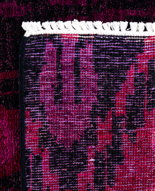 Overdyed Hand-Knotted Wool Modern-Contemporary Purple Area Rug 4' 0" x 6' 4"