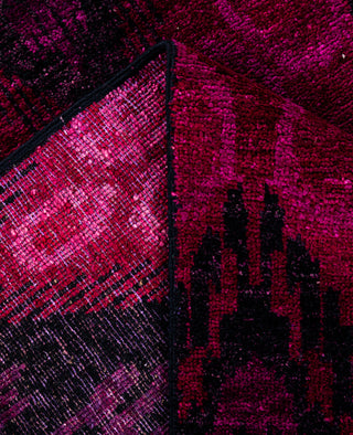Overdyed Hand-Knotted Wool Modern-Contemporary Purple Area Rug 4' 0" x 6' 4"