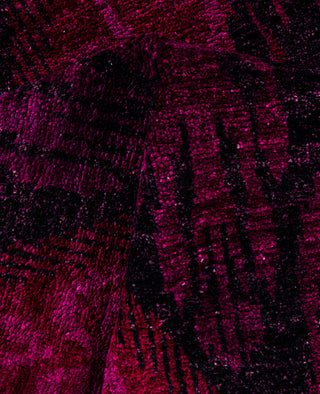 Overdyed Hand-Knotted Wool Modern-Contemporary Purple Area Rug 4' 0" x 6' 4"