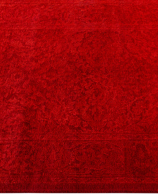 Contemporary Overdyed Wool Hand Knotted Pink Runner 2' 8" x 7' 10"