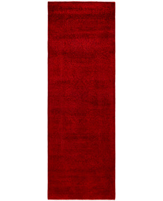 Contemporary Overdyed Wool Hand Knotted Pink Runner 2' 8" x 7' 10"
