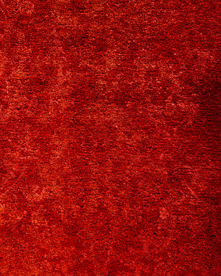 Contemporary Hand-Knotted Overdyed Orange Runner 2' 7" x 7' 10"
