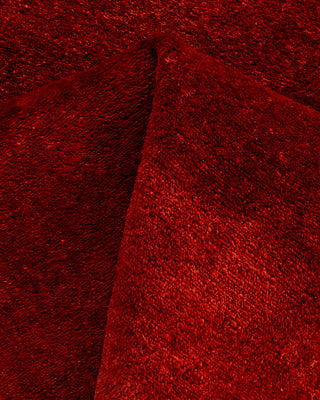 Contemporary Hand-Knotted Overdyed Orange Runner 2' 7" x 7' 10"