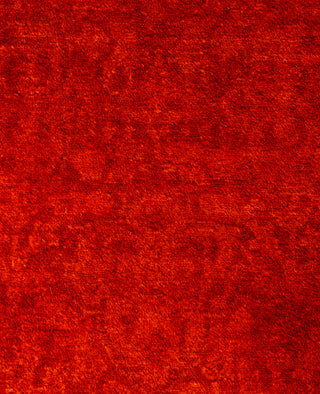 Contemporary Overdyed Wool Hand Knotted Orange Runner 2' 6" x 13' 8"