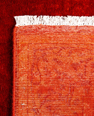 Contemporary Overdyed Wool Hand Knotted Orange Runner 2' 6" x 13' 8"