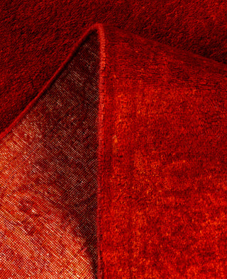 Contemporary Overdyed Wool Hand Knotted Orange Runner 2' 6" x 13' 8"