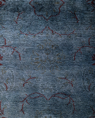 Contemporary Hand-Knotted Overdyed Gray Runner 2' 6" x 11' 10"