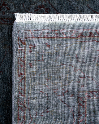 Contemporary Hand-Knotted Overdyed Gray Runner 2' 6" x 11' 10"