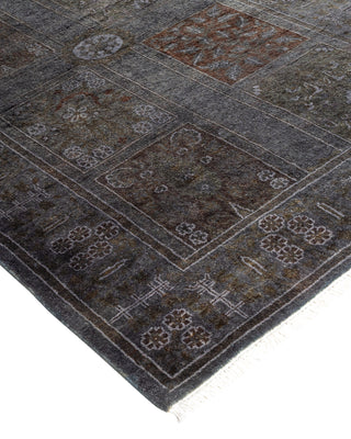 Contemporary Hand Knotted Overdyed Gray Runner 2' 8" x 5' 10"