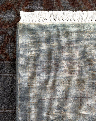 Contemporary Hand Knotted Overdyed Gray Runner 2' 8" x 5' 10"