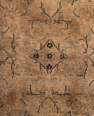 Overdyed One-of-a-Kind Wool Beige Round Area Rug 8' 1" x 8' 1"