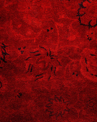 Fine Vibrance, One-of-a-Kind Hand-Knotted Area Rug - Red, 6' 1" x 6' 1" - Solo Rugs