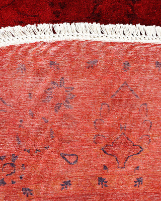 Fine Vibrance, One-of-a-Kind Hand-Knotted Area Rug - Red, 6' 1" x 6' 1" - Solo Rugs