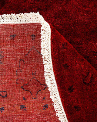 Fine Vibrance, One-of-a-Kind Hand-Knotted Area Rug - Red, 6' 1" x 6' 1" - Solo Rugs