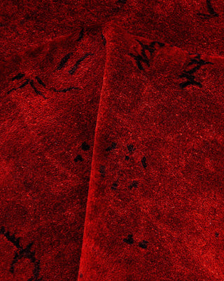 Fine Vibrance, One-of-a-Kind Hand-Knotted Area Rug - Red, 6' 1" x 6' 1" - Solo Rugs