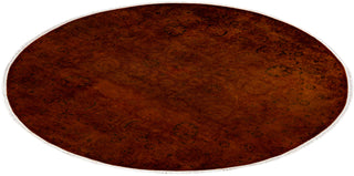 Contemporary Hand-Knotted Overdyed Brown Round Area Rug 6' 1" x 6' 1"
