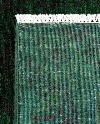 Overdyed One-of-a-Kind Wool Green Runner 2' 8" x 9' 10"